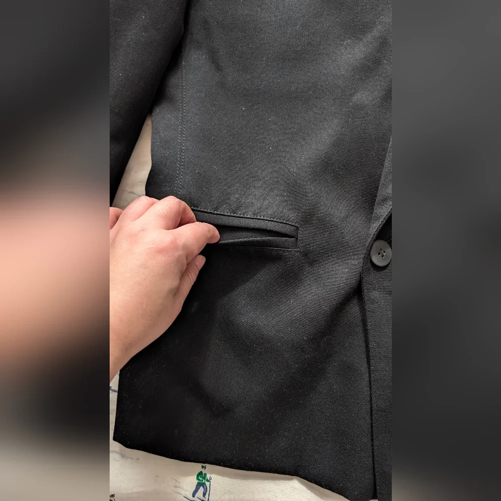 Vintage Men's Claude Montana 100% Wool Blazer Sport Coat, Sz 48, Made In Italy